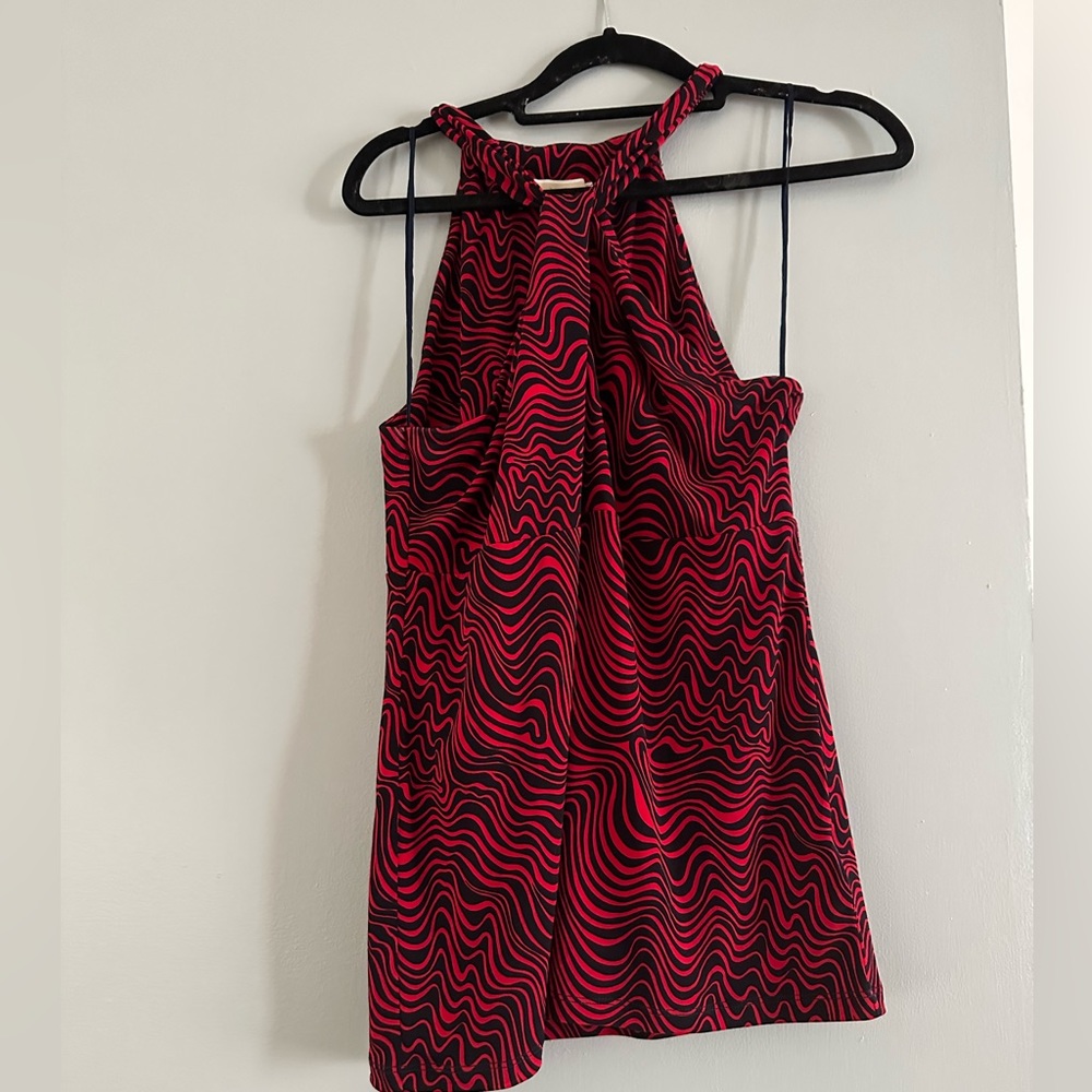 Michael Kors keyhole red halter top - Picture 3 of 6